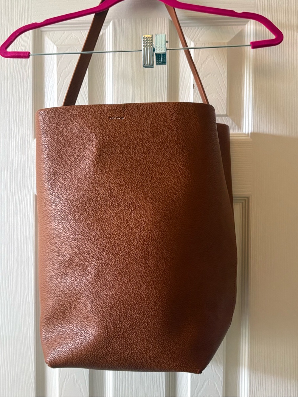 The Row Caramel Leather Tote with Subtle Strap - Picture 5 of 5